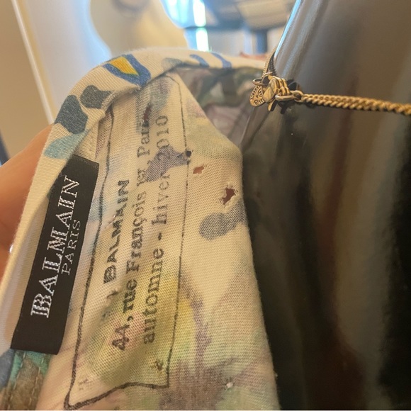 ❤️sold❤️ Balmain Floral distressed t shirt France 36 USA 6 medium - Picture 10 of 14
